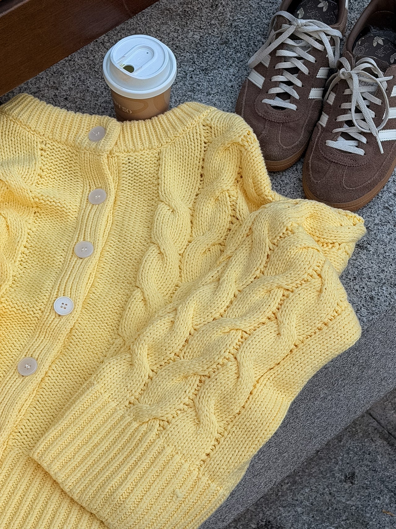 VMSVEA Knit Cardigan - Pale Banana